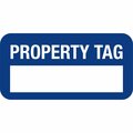 Lustre-Cal Property ID Label PROPERTY TAG Polyester Dark Blue 1.50in x 0.75in  1 Blank # Pad, 100PK 253772Pe1Bd0000